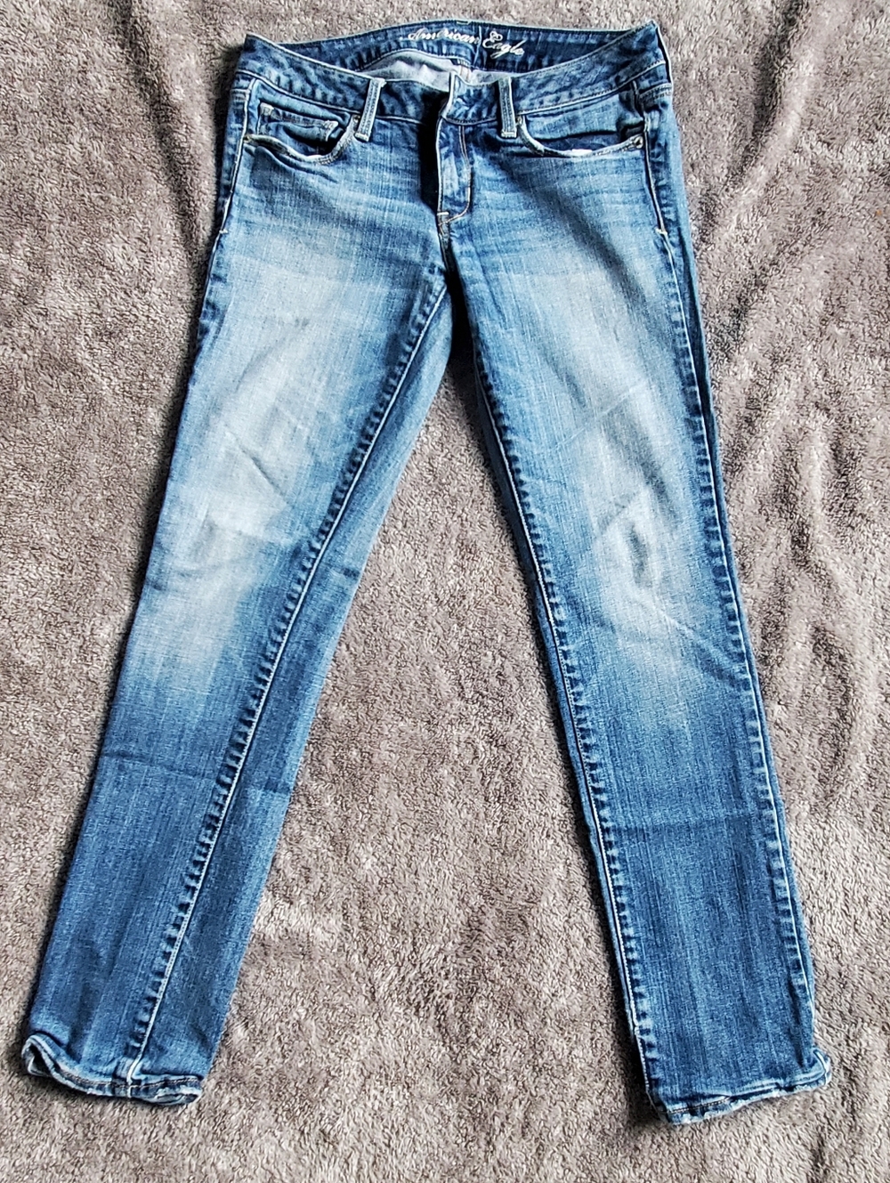 American Eagle AE Super Stretch Jegging Light Wash Jeans Denim Size 6